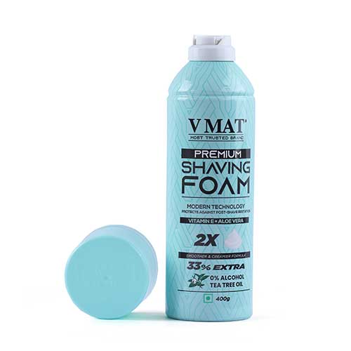 VMAT Premium Shaving Foam with Vitamin E, Aloe Vera & Tea Tree Oill
