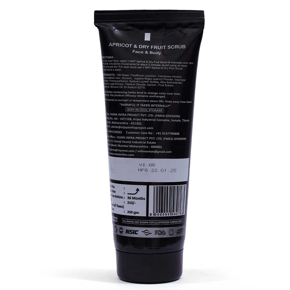 VMAT Apricot & Dry Fruit Face & Body Scrub