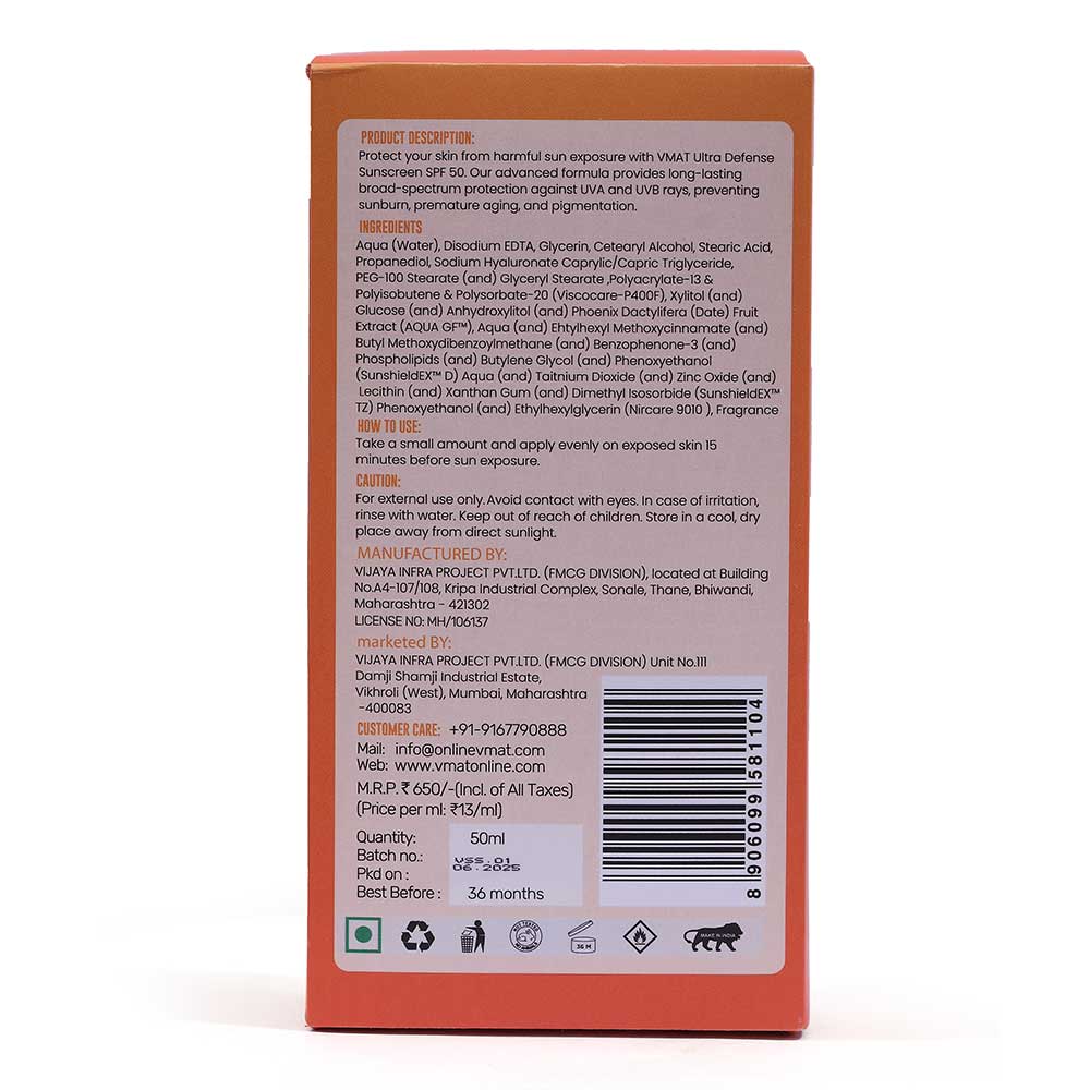 VMAT Sunscreen SPF 50++